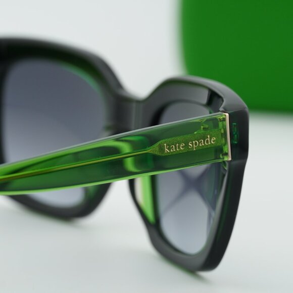Kate Spade CAMRYN/S 07ZJ 9O Square Sunglasses - Black/Green/Grey